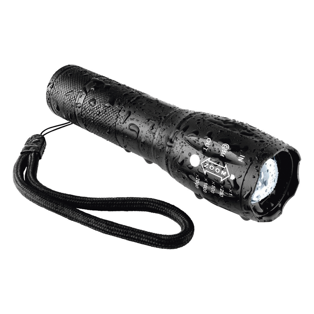 Linterna LED de Aluminio, 800 Lúmenes, IPX4, Resistente al Agua