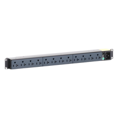 PDU Básico para Distribución de Energía, Enchufe de Entrada NEMA 5-20P, Con 12 Contactos NEMA 5-20R, Instalación Horizontal de 19in, 1UR, 20 Amp, 120 Vca