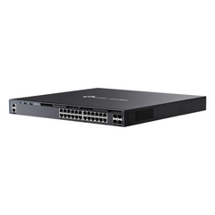 Switch L3 Gestionable PoE+ / 24 Puertos Gigabit / 4 Slots 10G SFP+ / Stackable / Presupuesto PoE 720W / Gestión Cloud Omada SDN / Redundancia de Alimentación