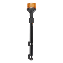 Luz Telescópica para Motocicletas de 8 LED, Ambar, Lente Ambar, SAE