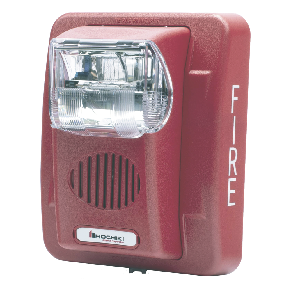 Sirena Estrobo, 24 Vcd, Multi-Candela 15 hasta 110 cd, Montaje En Pared, Color Rojo, Serie HEC3 (0500-06020), Hochiki