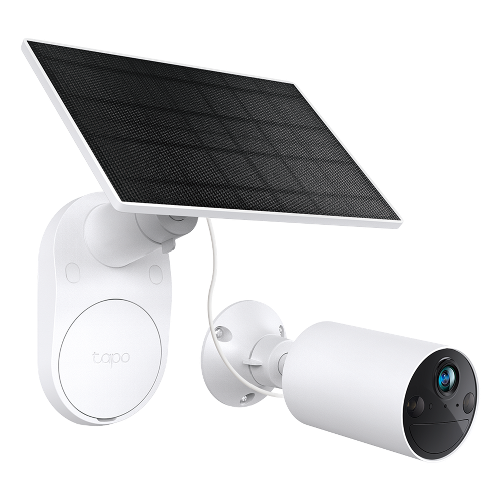 Kit Cámara Solar Tapo / 2K 3MP (2304×1296 px) / Visión Nocturna Color / Batería 6400 mAh 180 Días / IP65 / Panel Solar Integrado / Detección IA Personas / Audio Bidireccional
