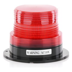 Burbuja Brillante de Larga Vida Útil, con 8 LEDs Color Rojo, Domo Rojo, 110 Vca