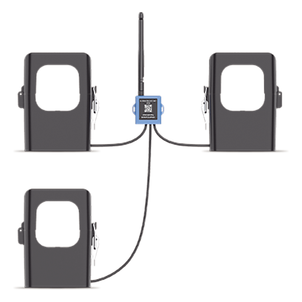 Medidor de corriente LoRaWAN para tres fases hasta 500 ampers