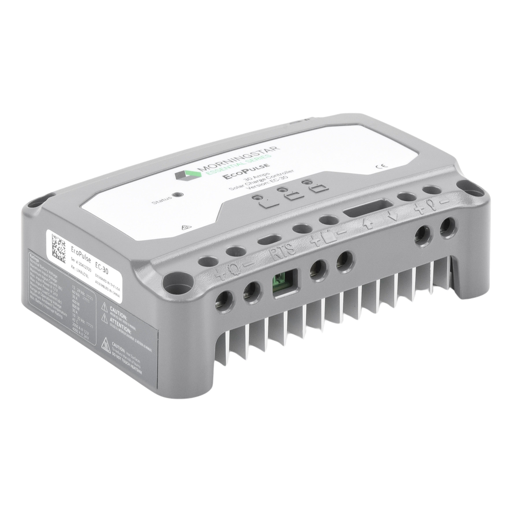 Controlador solar 12/24 Vcc de 30 Amp. Sin pantalla de medición.