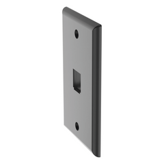 Placa de Pared Vertical Clásica, Salida Para 1 Puerto Mini-Com, Color Negro