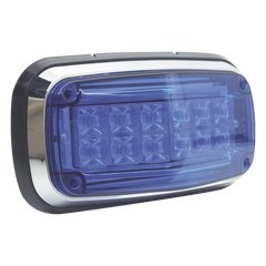 Luz de advertencia 8 X 4", Color Azul, IP67, SAE, Ideal para Ambulancias