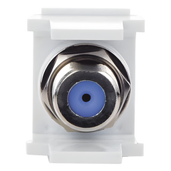 Módulo Acoplador Coaxial Tipo F, Keystone, de 75 Ohms, 3.0 GHz, Color Blanco