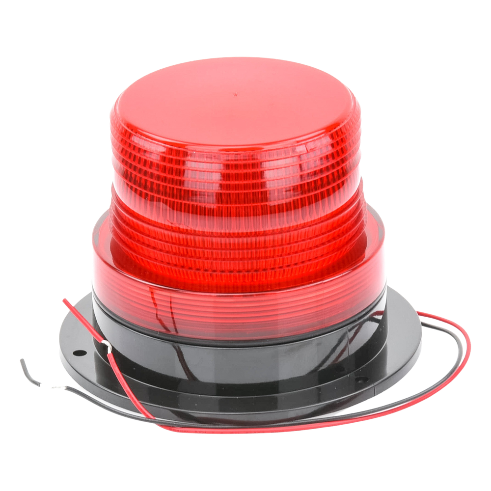 Burbuja Brillante de Larga Vida Útil, con 8 LEDs Color Rojo, Domo Rojo, 12Vcd