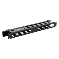 Organizador de Cables Horizontal de 1U para Rack de 19" con Cubierta Metálica