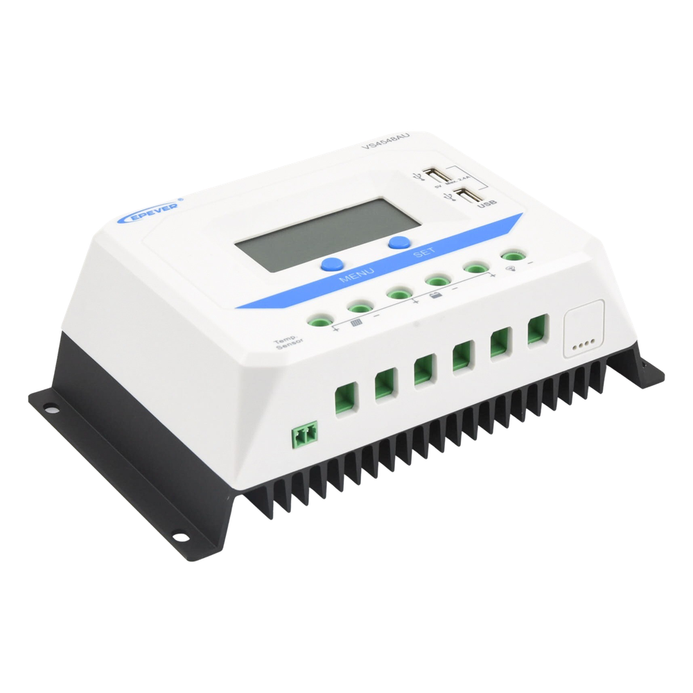 Controlador Solar de Carga PWM 12/24/36/48 V 45 A, Salida USB, con Display