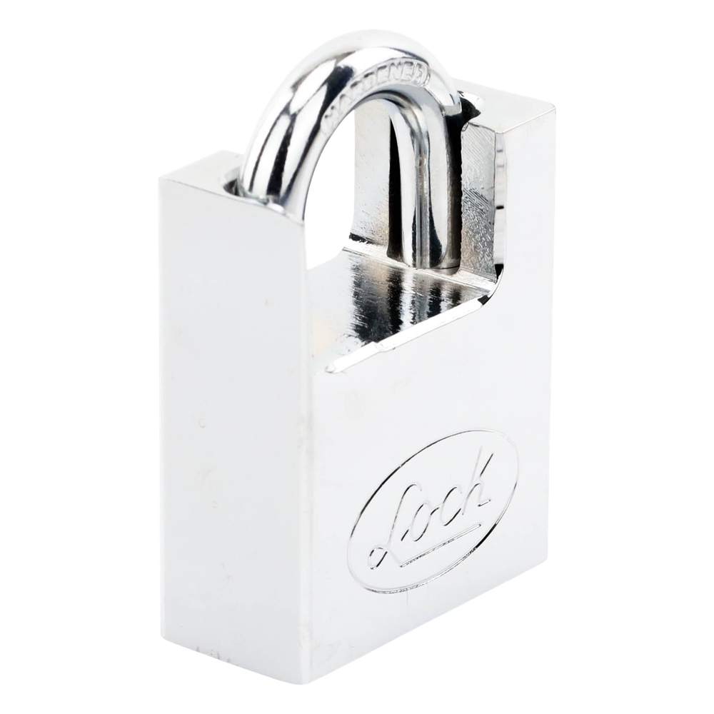 Candado de acero con Guarda Anti Palanca/ Acabado en Cromo Satinado / Doble Cerrojo / Medida 40 mm/ Nivel de seguridad 7/ 4 Llaves Abloy.