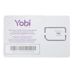 SIM Yobi para dispositivos móviles 3G/4G con recarga de 1GB cada mes durante 1 año de servicio (solo datos)