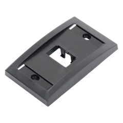 Placa de Pared Vertical Ejecutiva, Salida de 2 Puertos Mini-Com, Con Espacios Para Etiquetas, Color Negro