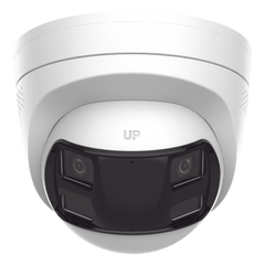 [Dual Light] Turret IP 8 Megapixel / Imagen Panorámica 180°/ PoE / Micrófono y Bocina Integrado / Exterior IP67 / Audio Bidireccional / Alarma Visual y Auditiva Integrada / Smart Supplement Light / Micro SD 512 GB