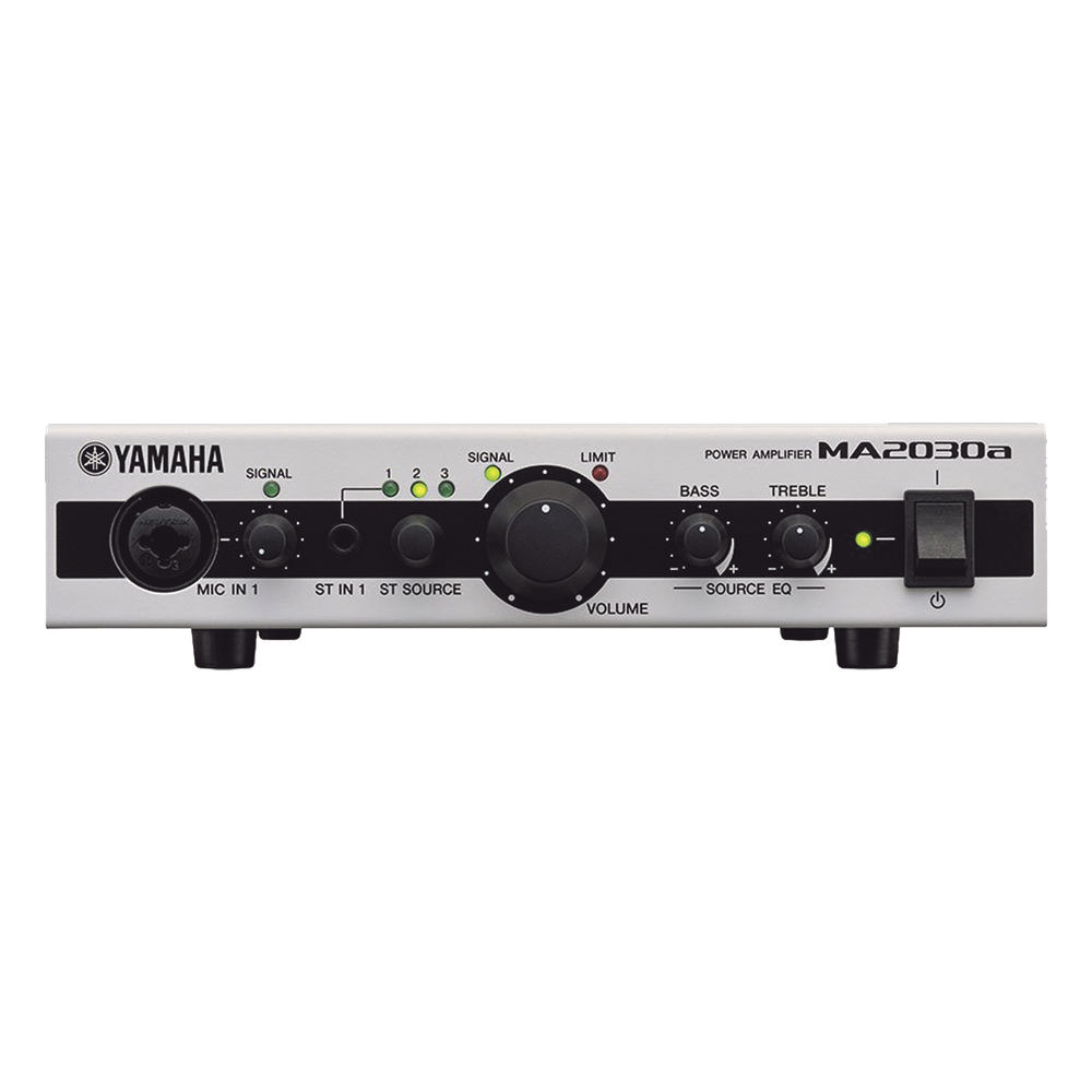 Mezclador Amplificador | 2 Canales - 30w | 1 Zona | Baja y Alta Impedancia | 2 Entradas de Micrófono | Entrada auxiliar