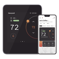 Termostato comercial conectado para unidades rooftop y bomba de calor con BACnet MS/TP, BACnet IP sobre Wi-Fi y app móvil