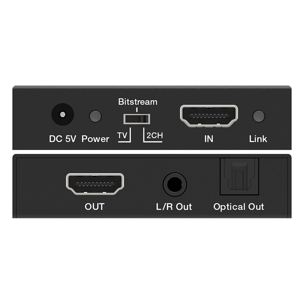Extractor de Audio HDMI | 18 Gbps | HDCP 2.2 | Resolución 4K2K@60Hz | YUV444 | HDR 10 bits |Audio Óptico y Estéreo L/R