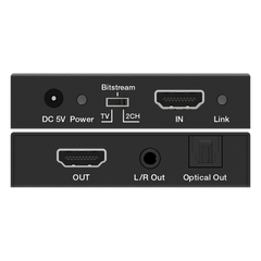 Extractor de Audio HDMI | 18 Gbps | HDCP 2.2 | Resolución 4K2K@60Hz | YUV444 | HDR 10 bits |Audio Óptico y Estéreo L/R