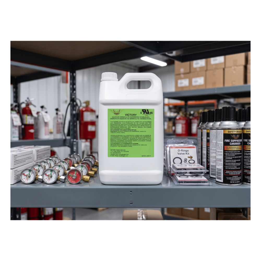 Galón para recarga de agente liquido, 6 L (1.6 gal), para extintores de cocina clase K, compatible con WC6L.