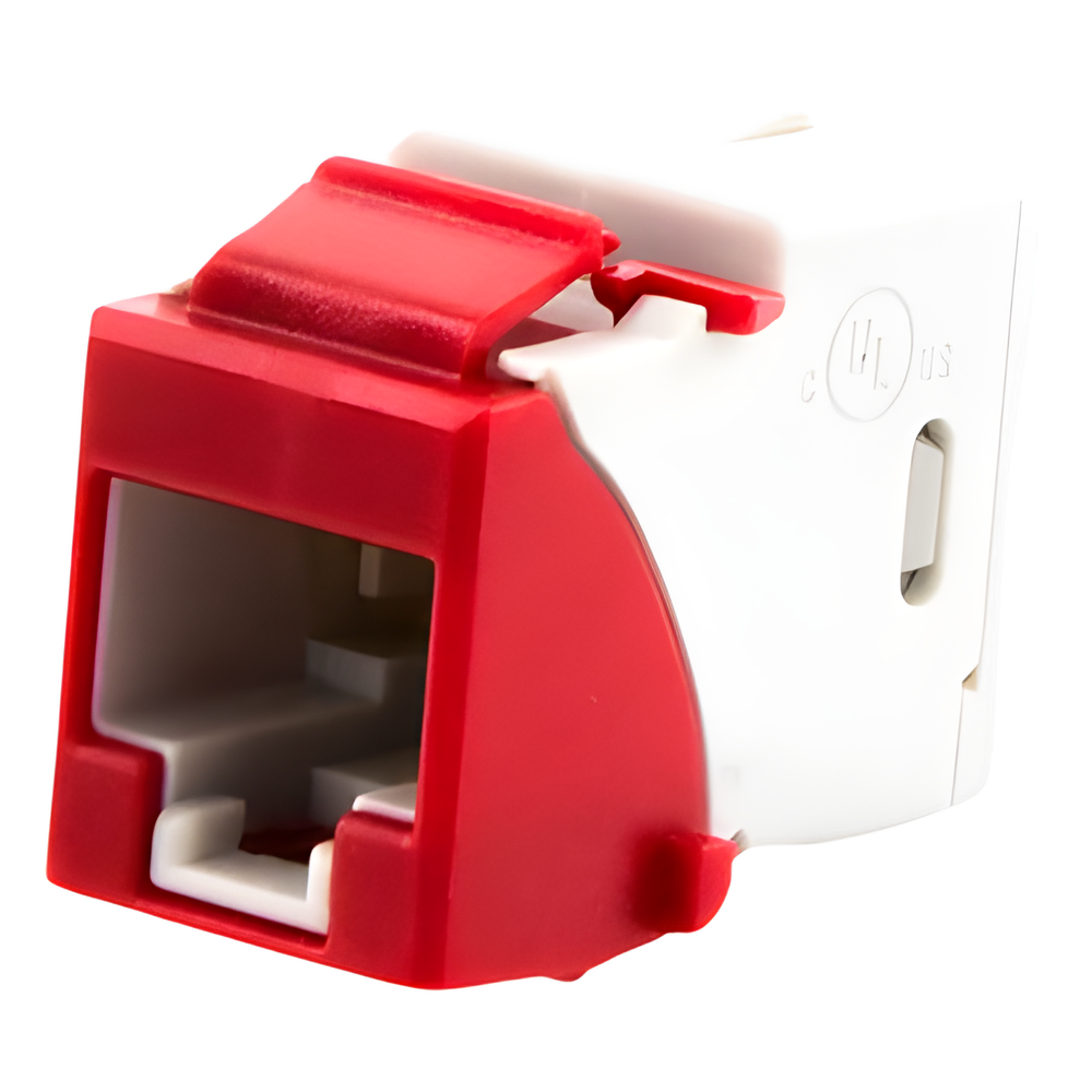 Jack Ultramax Cat6a, Utp, Tipo Keystone, Color Rojo, Punch Down