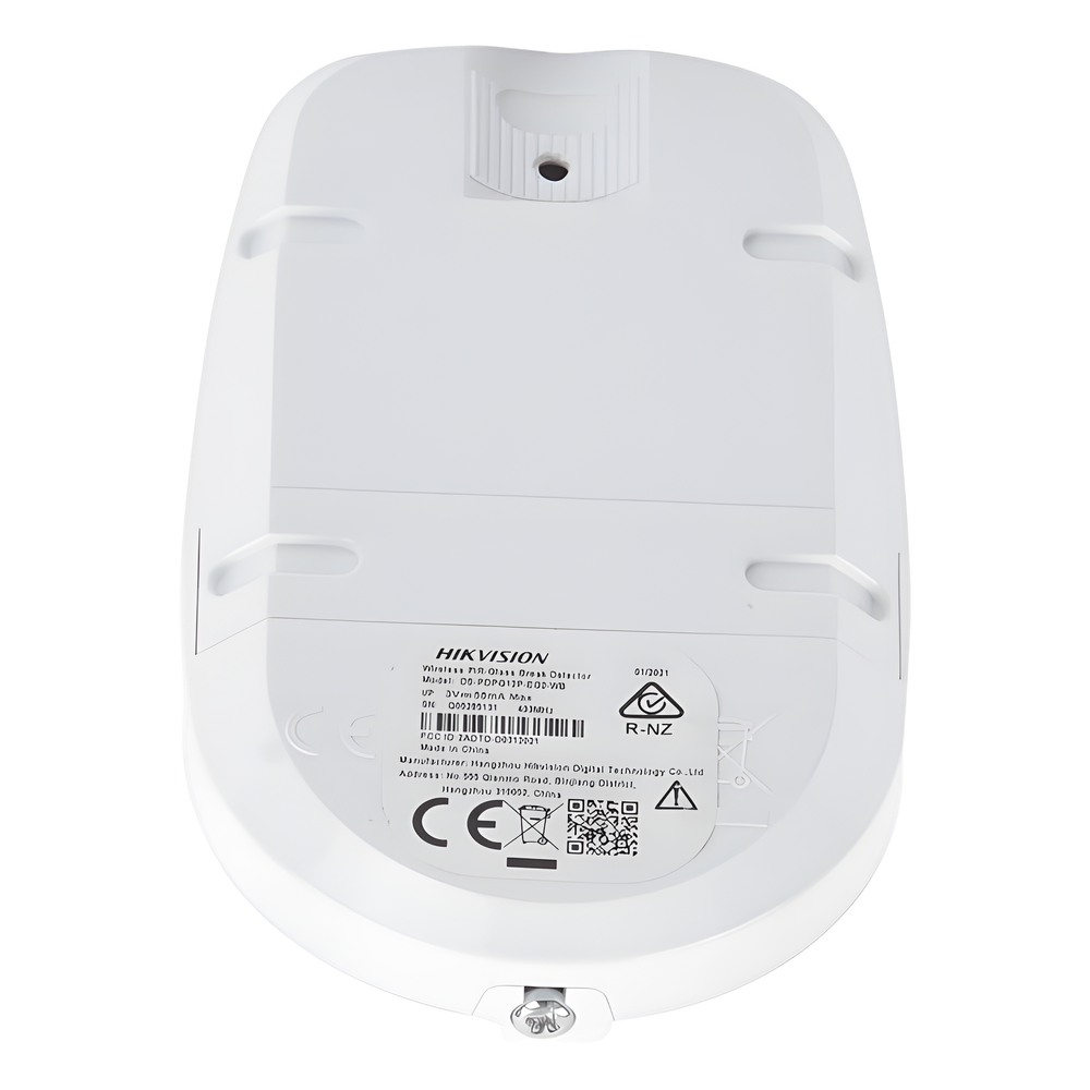Sensor de Movimiento PIR y Ruptura de Cristal Inalámbrico / Detección PIR 12 m (39.4 ft) / Cobertura 85.9° / Ruptura de Cristal 8 m (26.2 ft) / 120° / Inmunidad a Mascotas 30 kg (66 lb) / Batería 4 Años / AX PRO Hikvision