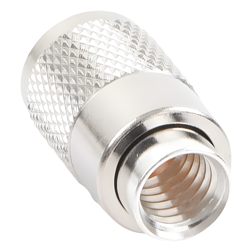 Conector UHF Macho (PL-259) para cables LP-400, RG-8/U, RG-8U-SYS, 8237, 8267, 8268, 9913, CTN-400, 7810, 8214, 7810A, RFLASH-1113, LMR-400, Plata (Concha-Níquel)/ Plata/ D.A.P. (Fibra Sintética)