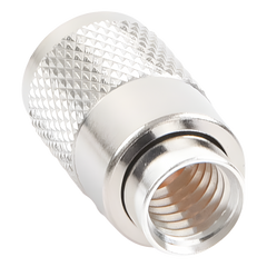 Conector UHF Macho (PL-259) para cables LP-400, RG-8/U, RG-8U-SYS, 8237, 8267, 8268, 9913, CTN-400, 7810, 8214, 7810A, RFLASH-1113, LMR-400, Plata (Concha-Níquel)/ Plata/ D.A.P. (Fibra Sintética)