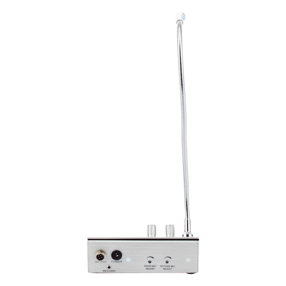 Sistema de Intercomunicación | Ideal para Ventanillas | Audio de voz de dos vías | 12V/1A 2W | Micrófono Interior + Micrófono Exterior