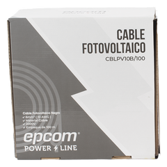 Kit de 2 rollos de 100 metros de cable fotovoltaico de cobre, rojo y negro, calibre 10 AWG (6mm²), Tipo PV,  1000/2000 V y 120°C.