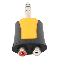 Conector Estéreo |  1/4in - 2 x RCA hembra | Adaptador de Carcasa de Plastico |