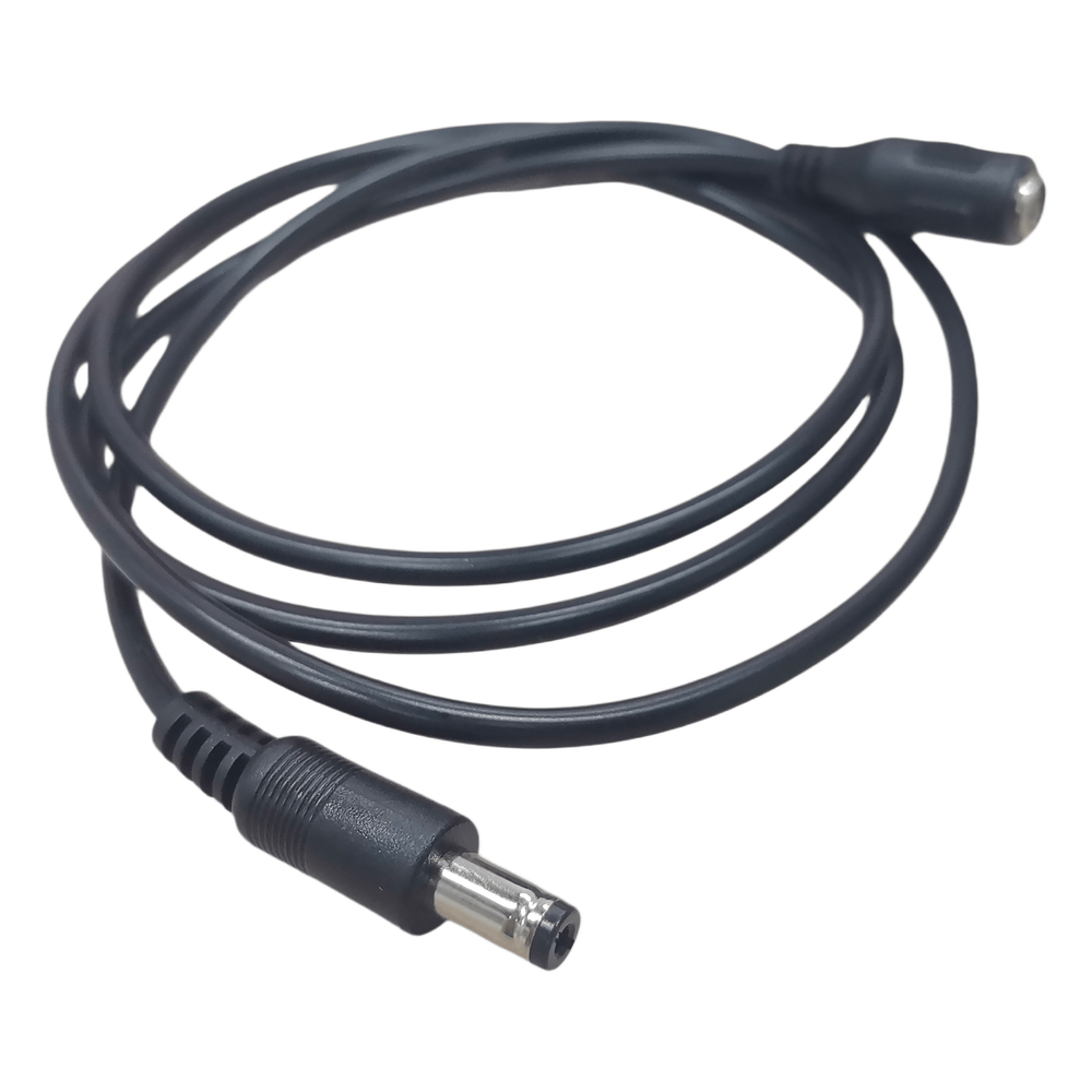 Cable con Conector Macho  ahembra (Pigtail) | Forro negro |  Alimentación para Vcc | Polarizado | Largo 1 metro | Calibre 22AWG.