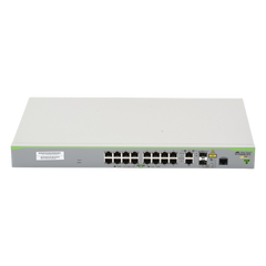Switch PoE+ Administrable CentreCOM FS980M, Capa 3 de 16 Puertos 10/100 Mbps + 2 puertos RJ45 Gigabit/SFP Combo, 250W