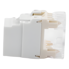 Conector Jack Estilo 110 (de Impacto), Tipo Keystone, Categoría 6, de 8 Posiciones y 8 Cables, Color Blanco