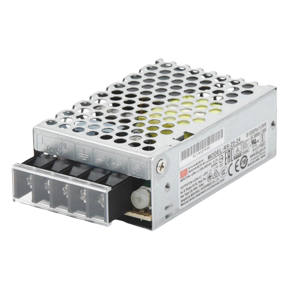 Fuente de Poder Industrial Conmutada 25W de Potencia, 24Vcc, 1.1A