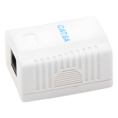 Caja de Pared con 1 Puerto, Incluye 1 Jack UTP Cat6A