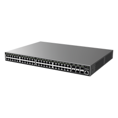 Switch Gigabit  Administrable / 48 puertos 10/100/1000 Mbps + 6 Puertos SFP+ / Compatible con GWN Cloud.