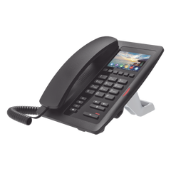 (H5W Color Negro)Teléfono IP WiFi para Hotelería, profesional de gama alta con pantalla LCD de 3.5 pulgadas a color, 6 teclas programables para servicio rápido (Hotline) PoE