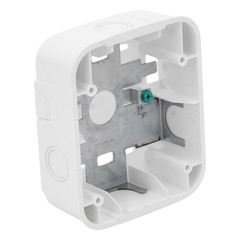 Caja de montaje en superficie para pared, color blanco, compatible con sirenas, estrobos y campanas, Serie L