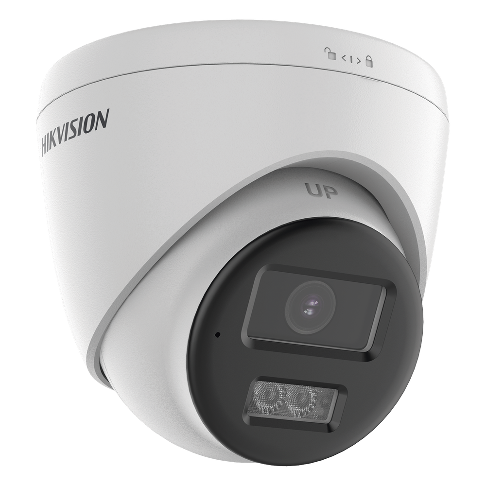[Audio Bidireccional + Dual Light + ColorVu] Turret TURBOHD 4K (8 Megapixel) / Lente 2.8 mm / 40 mts IR EXIR + 40 mts Luz Blanca / Micrófono y Bocina Integrado / Exterior IP67 / dWDR