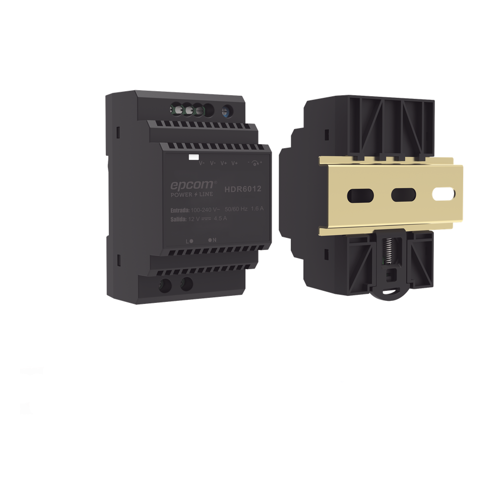 Fuente de Poder Industrial Entrada: 100-240 Vca / Salida: 15 Vcc/ 4 A/ 60 W/ Riel Din