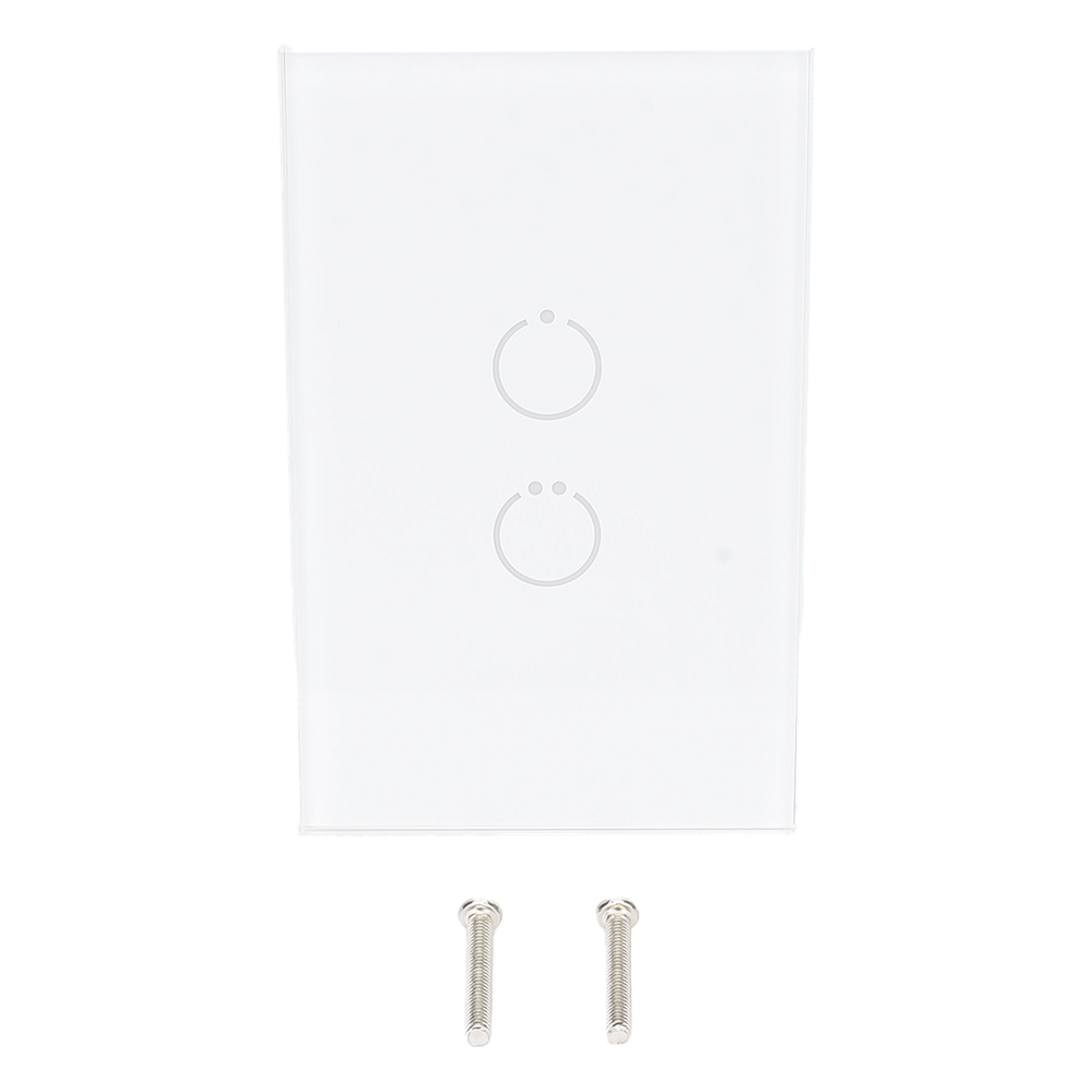 (ZWAVE) Interruptor On/Off panel táctil touch inalámbrico Zwave Plus 2 botones. Compatible con Hubitat HC8, Álula  M2M, otro