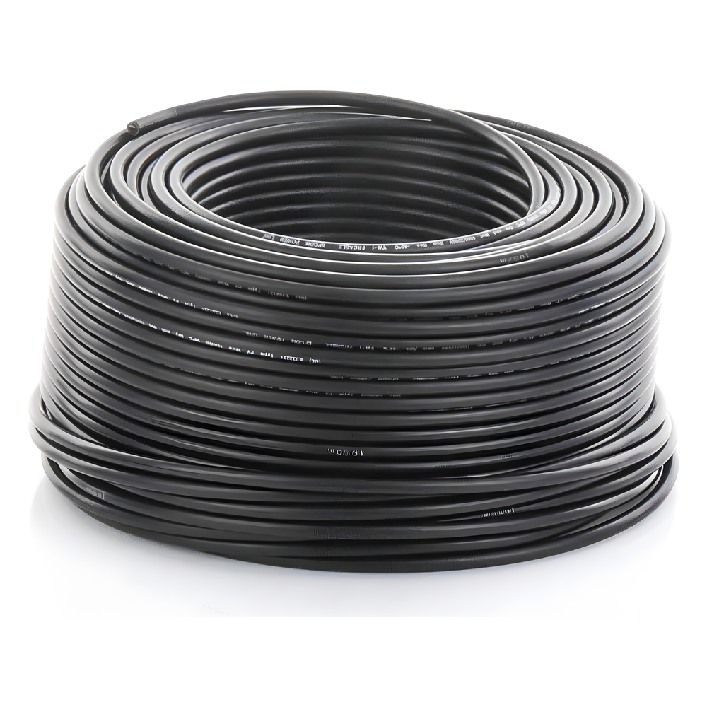 Cable Fotovoltaico Negro / 6mm² (10AWG) / Material COBRE /  2000V / Rollo de 100m