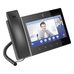 Teléfono IP Android 11, 16 líneas SIP con 16 cuentas, pantalla táctil  8", puertos Gigabit, Wi-Fi, Bluetooth, PoE, codec Opus, IPV4/IPV6 con gestión en la nube GDMS