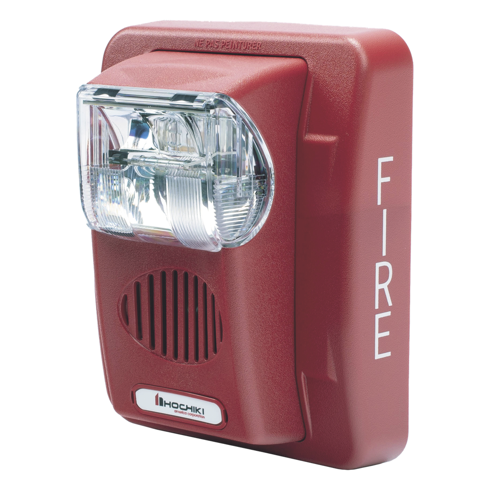 Sirena Estrobo, 12 Vcd, Multi-Candela 15 hasta 110 cd, Montaje En Pared, Color Rojo, Serie HEC3 (0500-05980) Hochiki