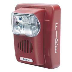 Sirena Estrobo, 12 Vcd, Multi-Candela 15 hasta 110 cd, Montaje En Pared, Color Rojo, Serie HEC3 (0500-05980) Hochiki