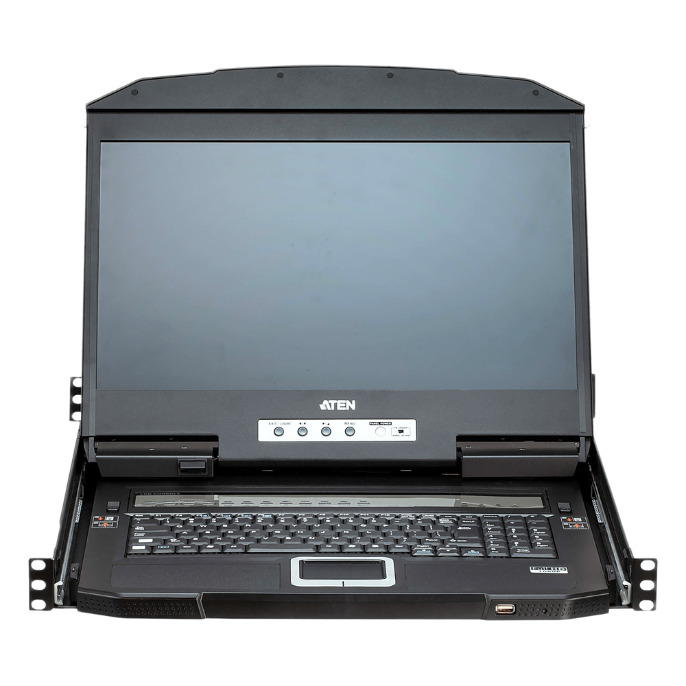 KVM Switch LCD 18.5" (7.3 in) | Consola Dual Rail 1U | 4 Puertos USB HDMI | Multi-View Quad-PiP-PbP-PoP | Resolución 1920x1200 @ 60Hz | Cascada 2 Niveles 16 Computadoras | Boundless Switching | Video DynaSync | EDID Expert | Consola Externa HD