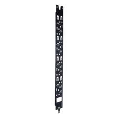 Panel Administrador de Cables Vertical para Gabinete FlexFusion™ de 45RU, Acepta Anillos en D, Anillos S1DR, S2DR y L; S1LR, S2LR, Color Negro