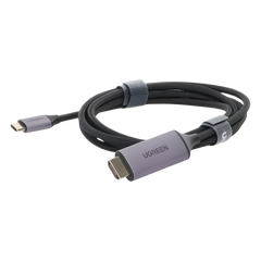 Cable USB-C 3.1 a HDMI 4K | 1.5 Metros (4.92 Pies) | Compatible con Thunderbolt 3 & 4 | Adaptador Tipo-C a HDMI | 4k@60Hz | Soporta Modo Espejo y Modo Extendido | Carcasa de Aluminio | Nylon Trenzado | Conector Niquelado | Blindaje Multicapa