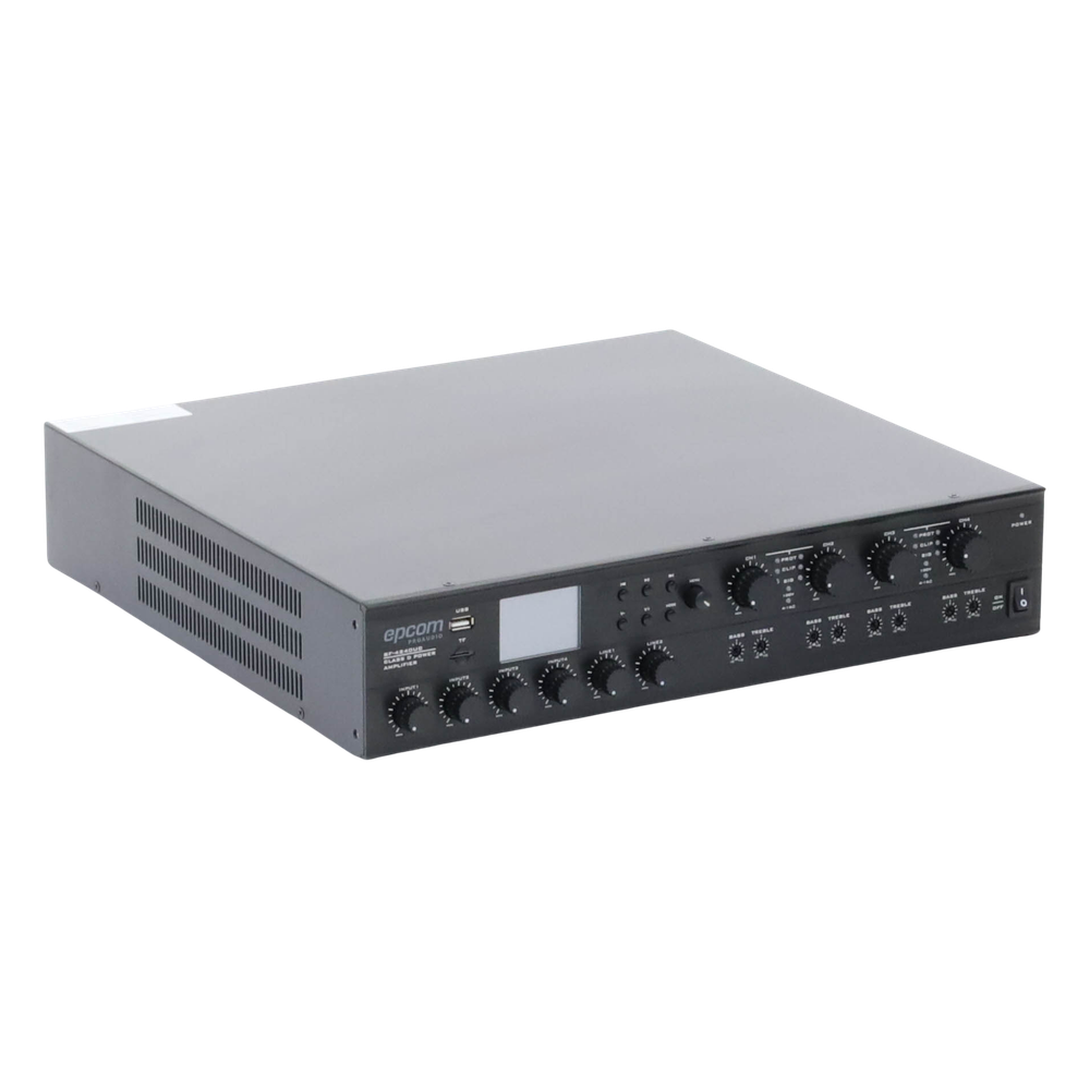 Amplificador Mezclador Matricial | 4 zonas | 240w por canal | 6 entradas | Receptor de medios